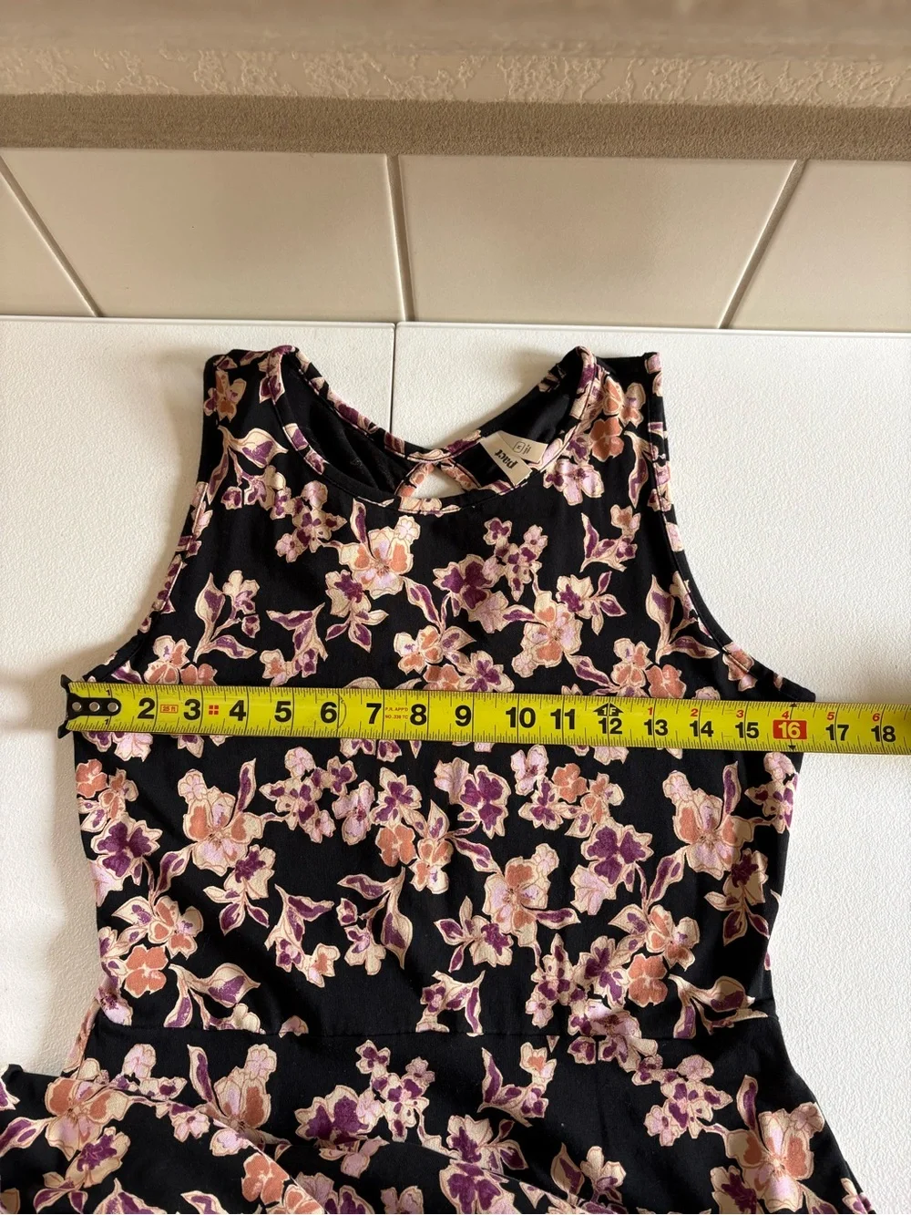 Pact Organic Cotton Midi Dress M Floral Keyhole Back Pockets Cottagecore - Picture 8 of 11